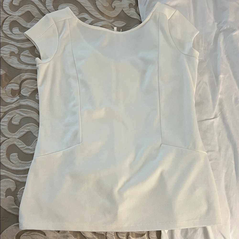 Elegant White Cap Sleeve Top